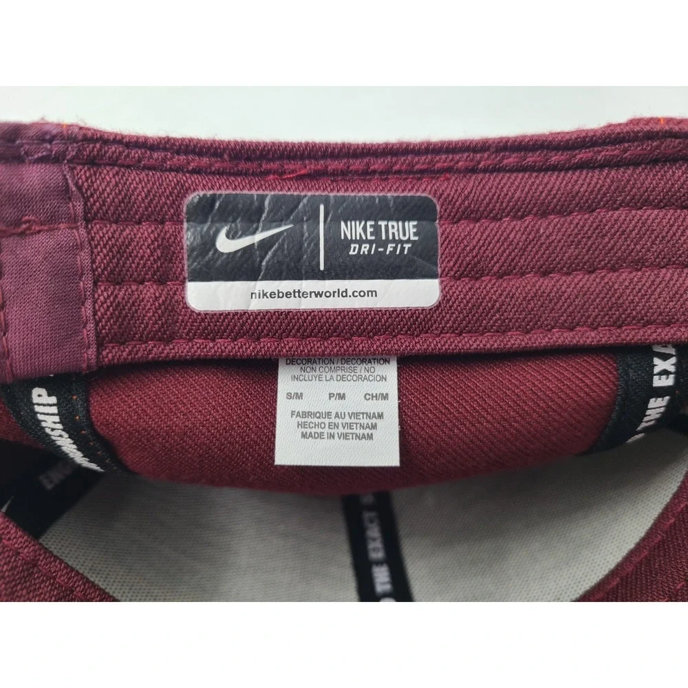 Virginia Tech Hokies Nike True Dri-Fit Flex Fitted S-M Hat Cap Men NCAA Maroon‎